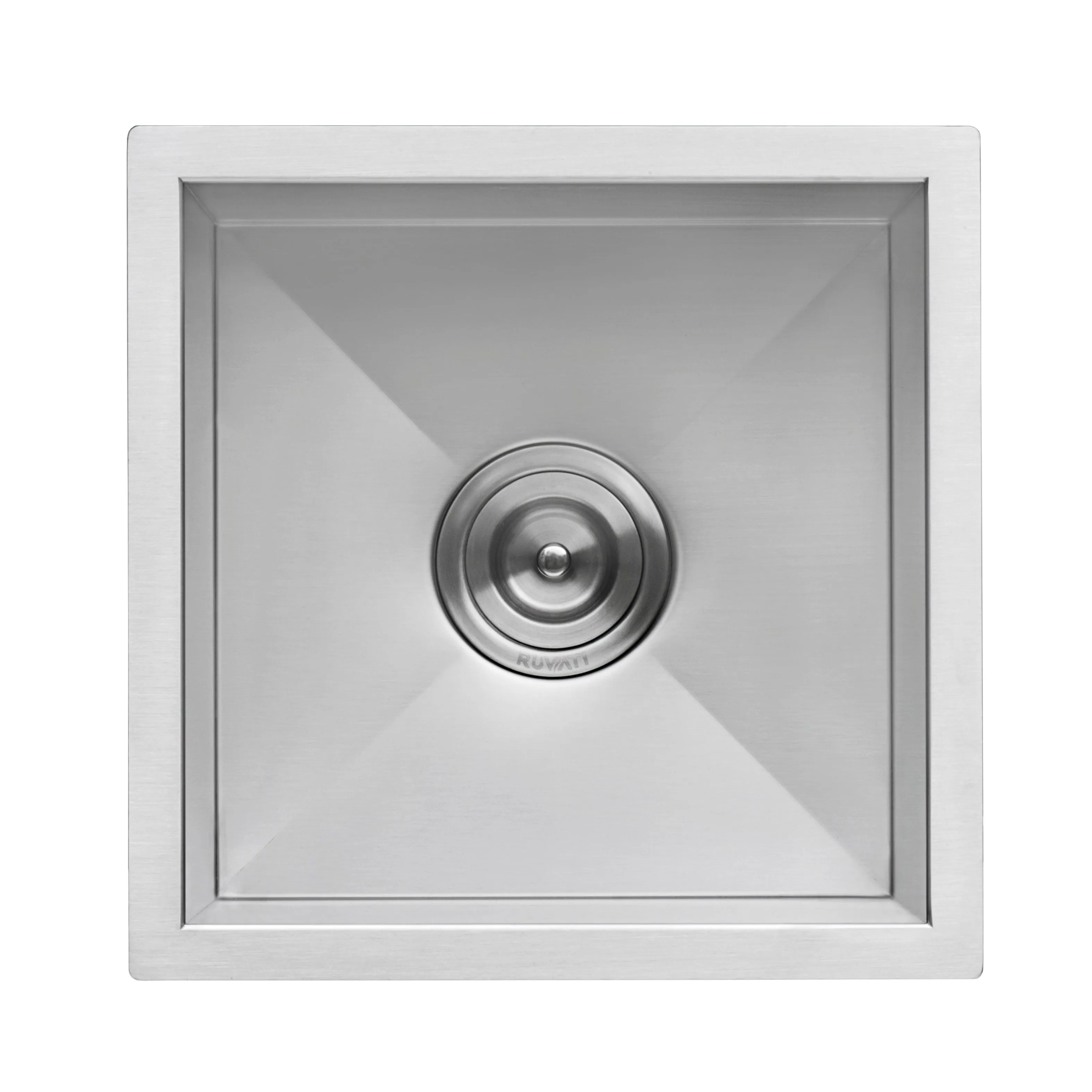 Ruvati 15 x 15 inch Undermount 16 Gauge Zero Raduis Bar Prep Square Kitchen Sink Single Bowl - RVH7115