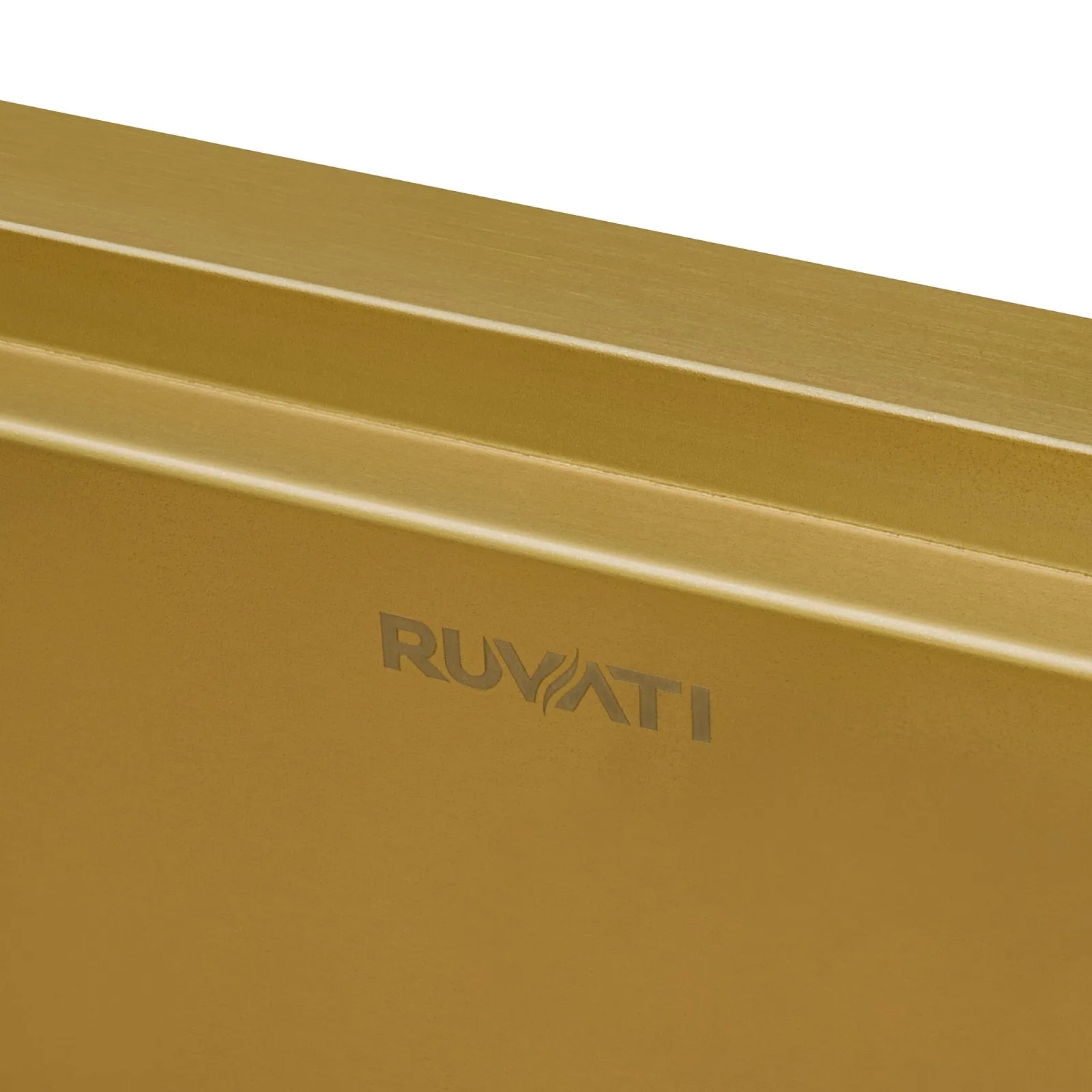 Ruvati 33-inch Matte Gold Workstation Apron-Front Brass Tone Stainless Steel Kitchen Sink – RVH9207GG