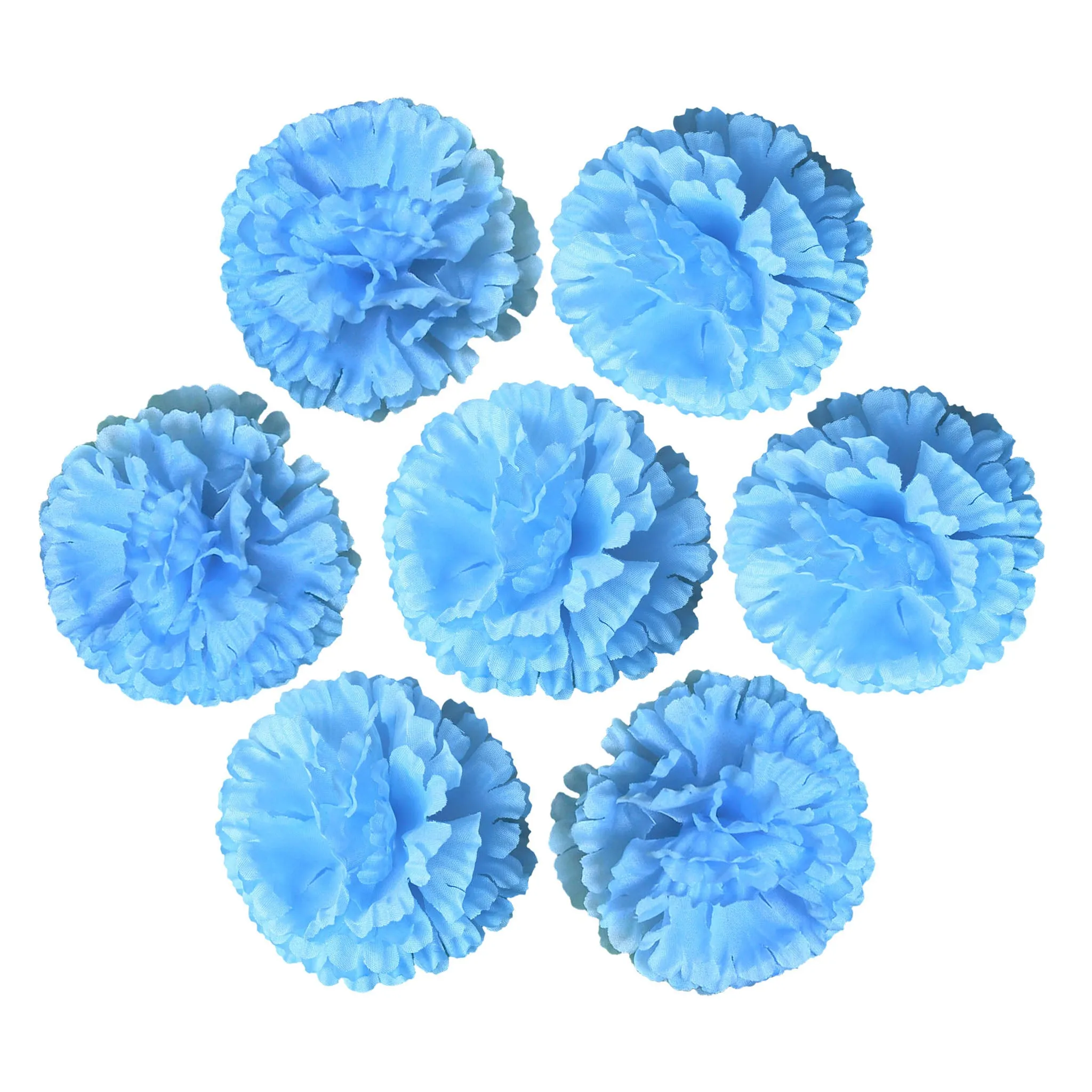 Silk Carnation Flowers Wholesale Bulk Fake Flower Heads 100 pcs