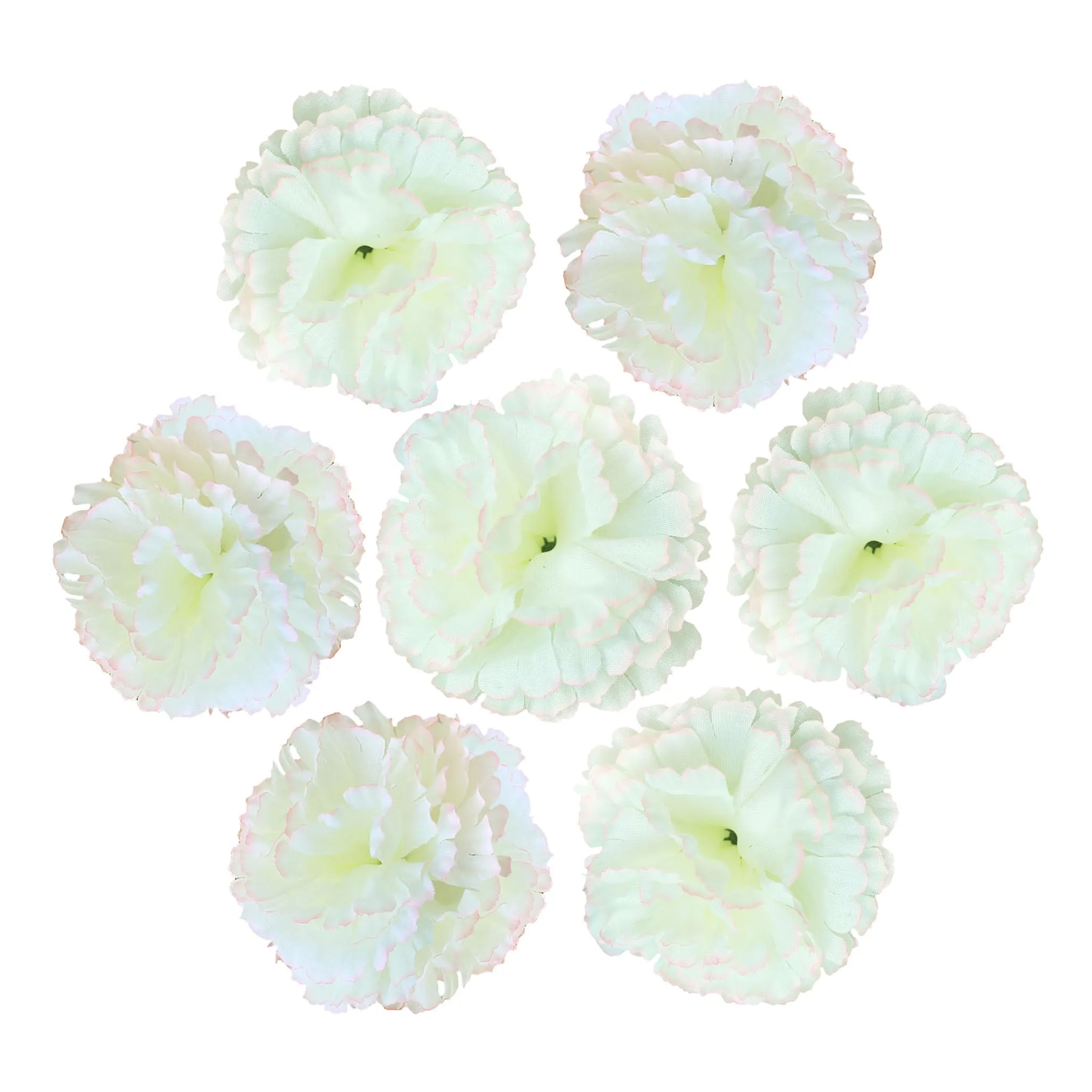 Silk Carnation Flowers Wholesale Bulk Fake Flower Heads 100 pcs