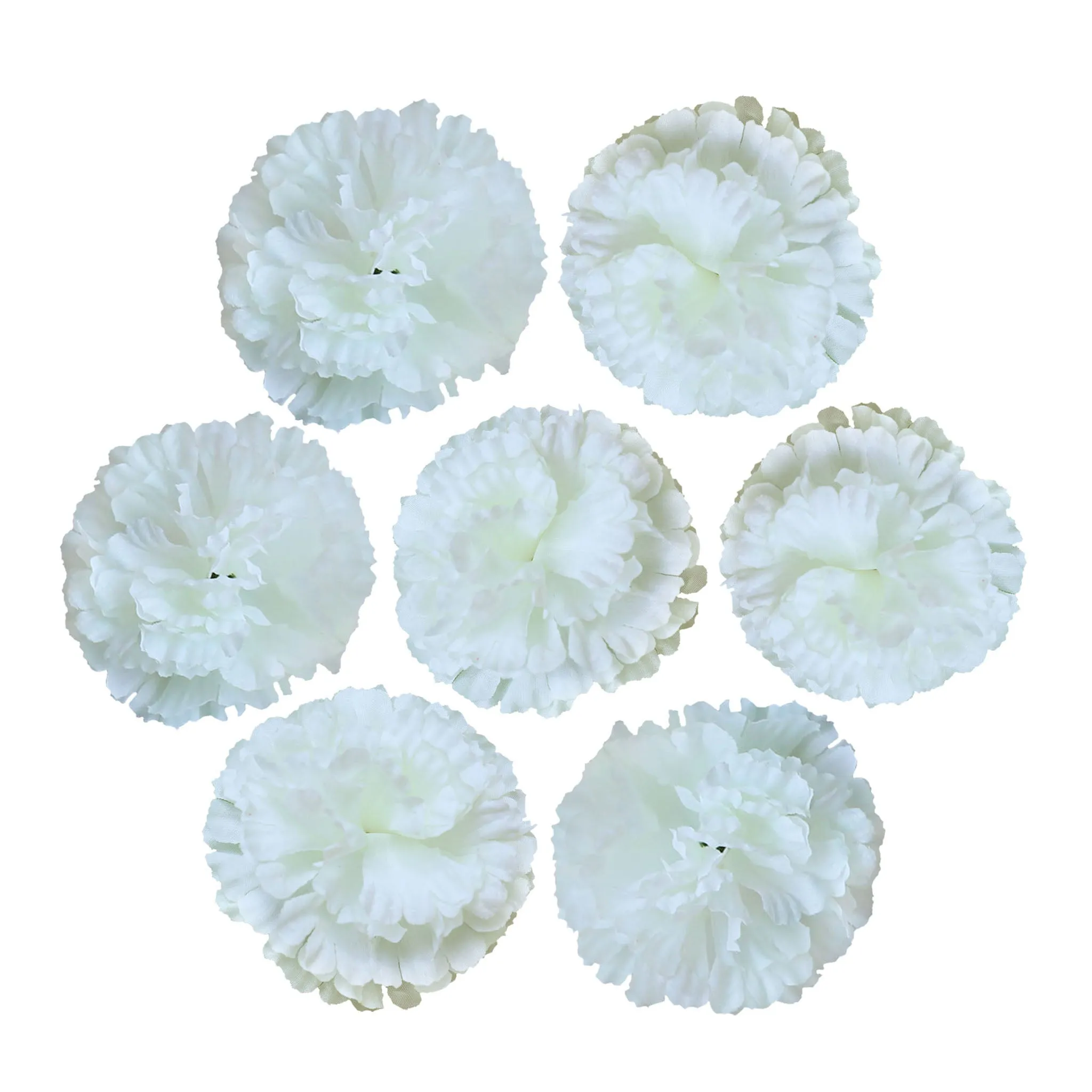 Silk Carnation Flowers Wholesale Bulk Fake Flower Heads 100 pcs