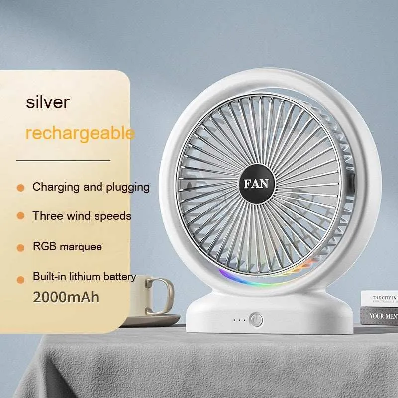 Small Table Fan - Fashion Personalized Desktop Electric Fan 36-45db