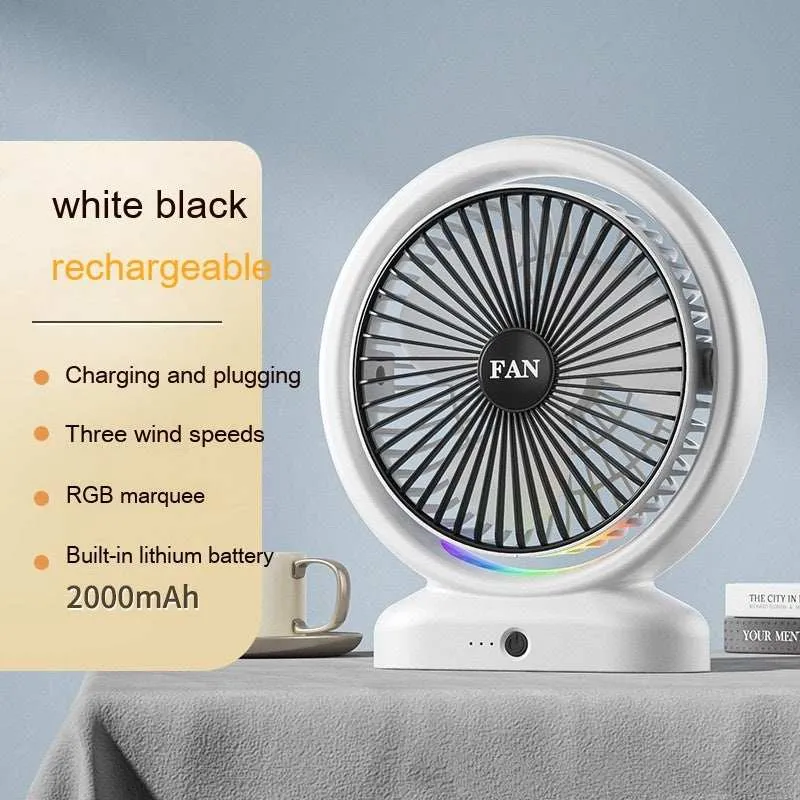 Small Table Fan - Fashion Personalized Desktop Electric Fan 36-45db