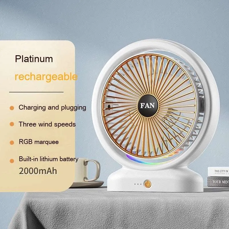 Small Table Fan - Fashion Personalized Desktop Electric Fan 36-45db