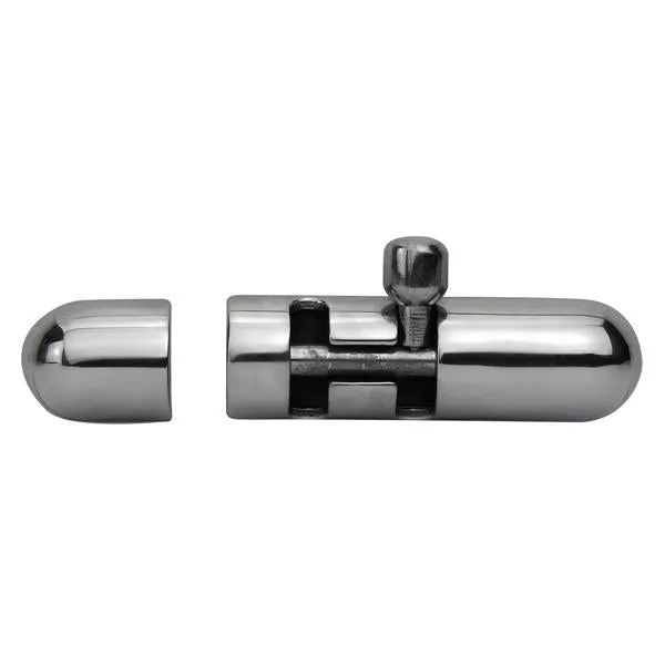 Stainless Steel Rounded Slim Barrel Bolt - Concealed Mount Holes