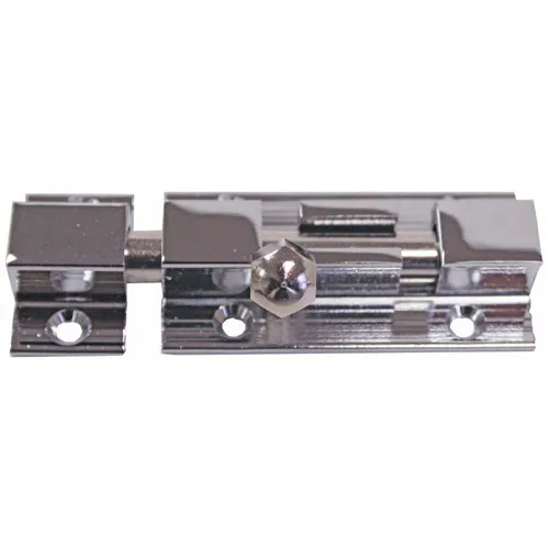 Standard Barrel Bolt - Chrome Plated Brass - 50mm