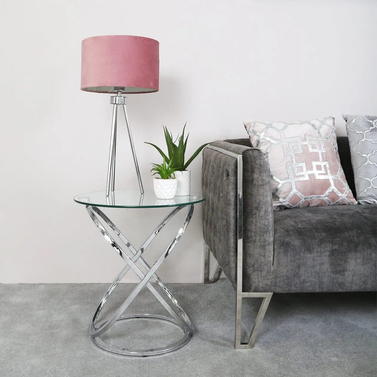 Value Rizzo Chrome End Table