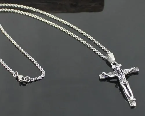 Vintage Jesus Christ Cross Necklace