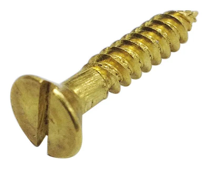 WOODSCREWS BRASS COUNTER SUNK SLOT