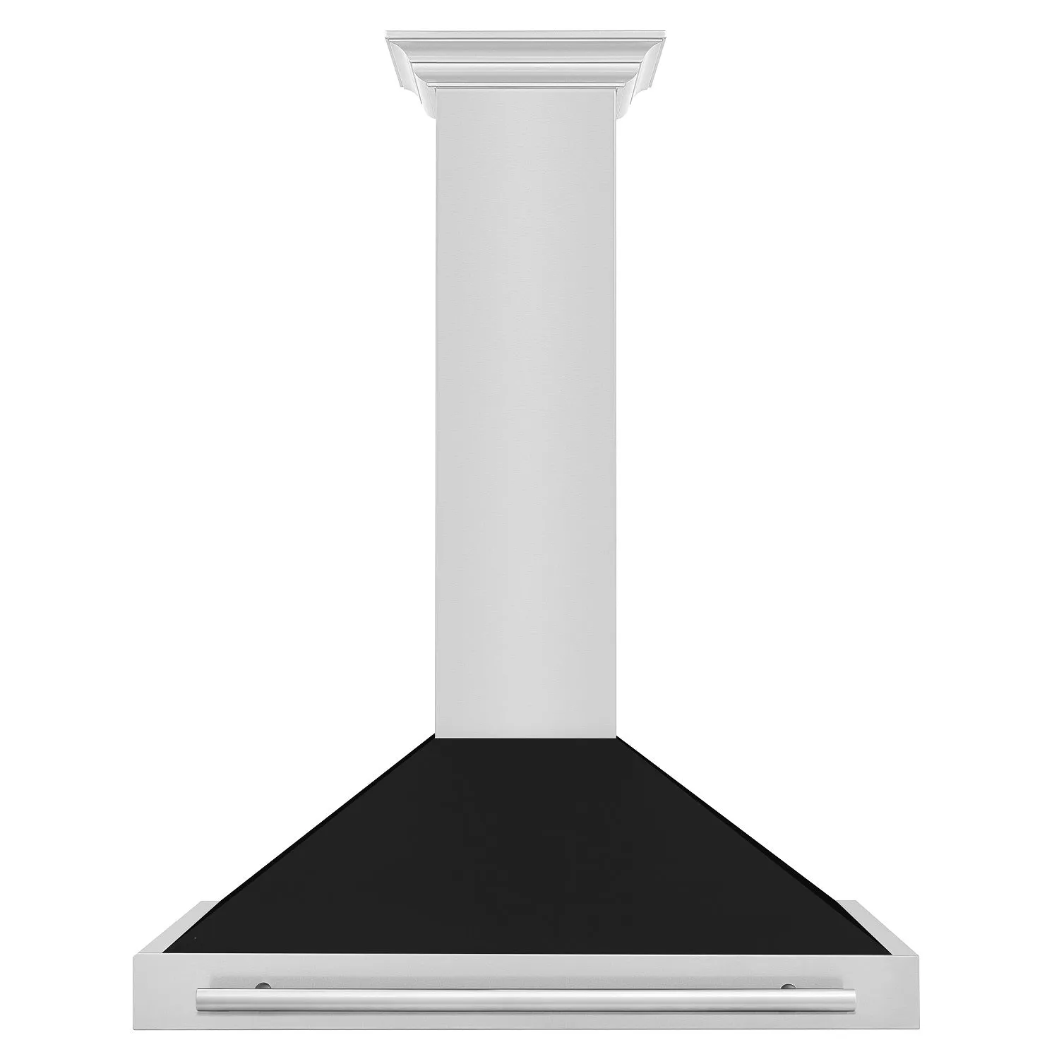 ZLINE 36" Stainless Steel Range Hood with Black Matte Shell and Stainless Steel Handle