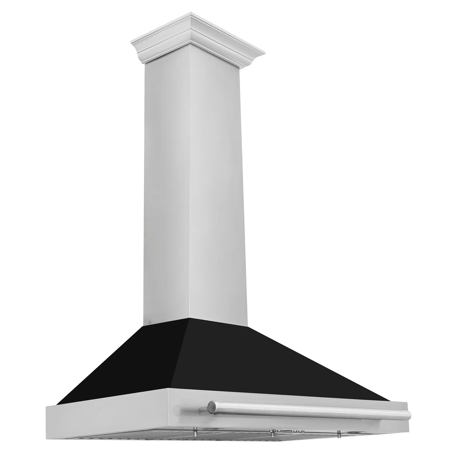 ZLINE 36" Stainless Steel Range Hood with Black Matte Shell and Stainless Steel Handle