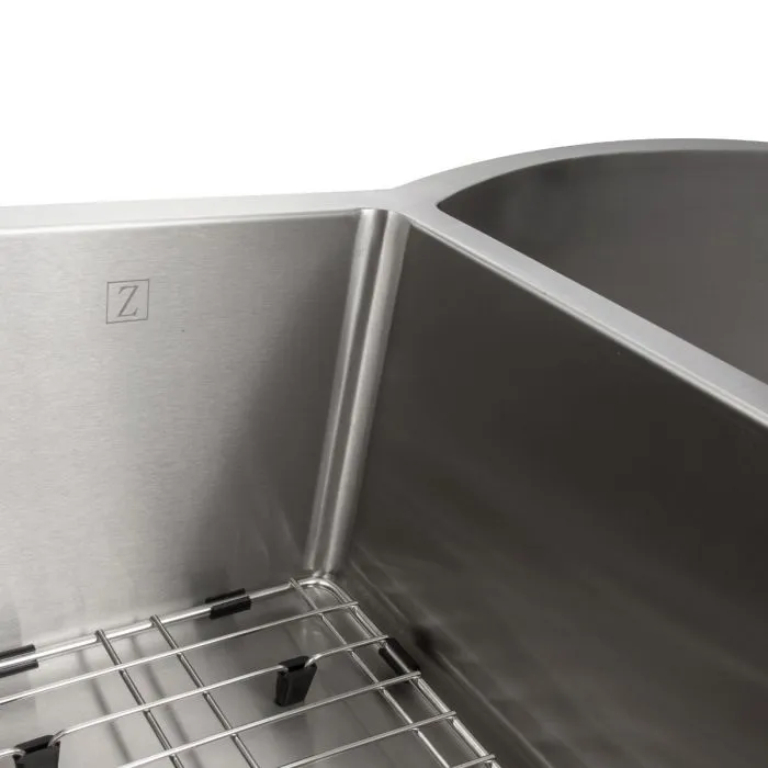 ZLINE Gateway Series 33 Inch Undermount Double Bowl Sink in Stainless Steel SC30D-33